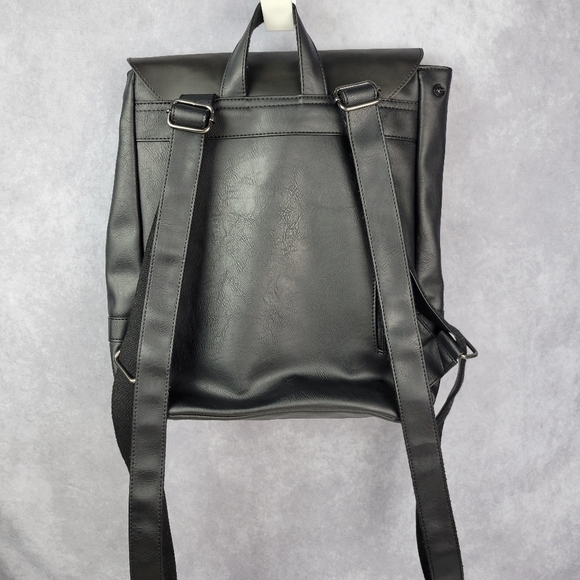 LXY Vegan Leather Backpack Vintage Black LAPTOP - Picture 10 of 16